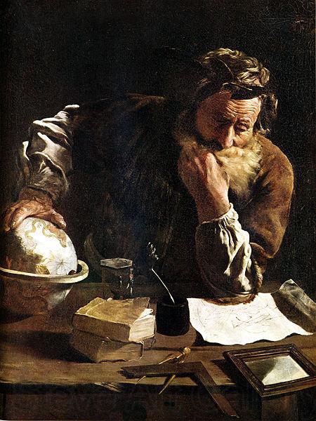 Domenico Fetti Archimedes Thoughtful Norge oil painting art